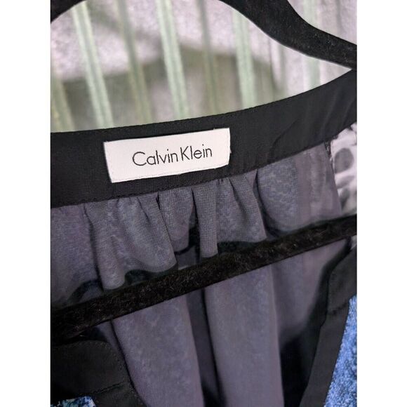 CALVIN KLEIN BLACK AND BLUE TUNIC ANIMAL PRINT EXTRA LARGE - Picture 3 of 5